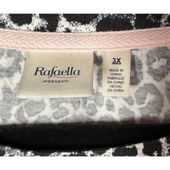 Rafaella Weekend Womens Knit Top 3X Animal Southwest Design Gold Embellishments - Picture 11 of 12